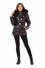 WM123 Damen Winterjacke mit tollem Glanz-Design