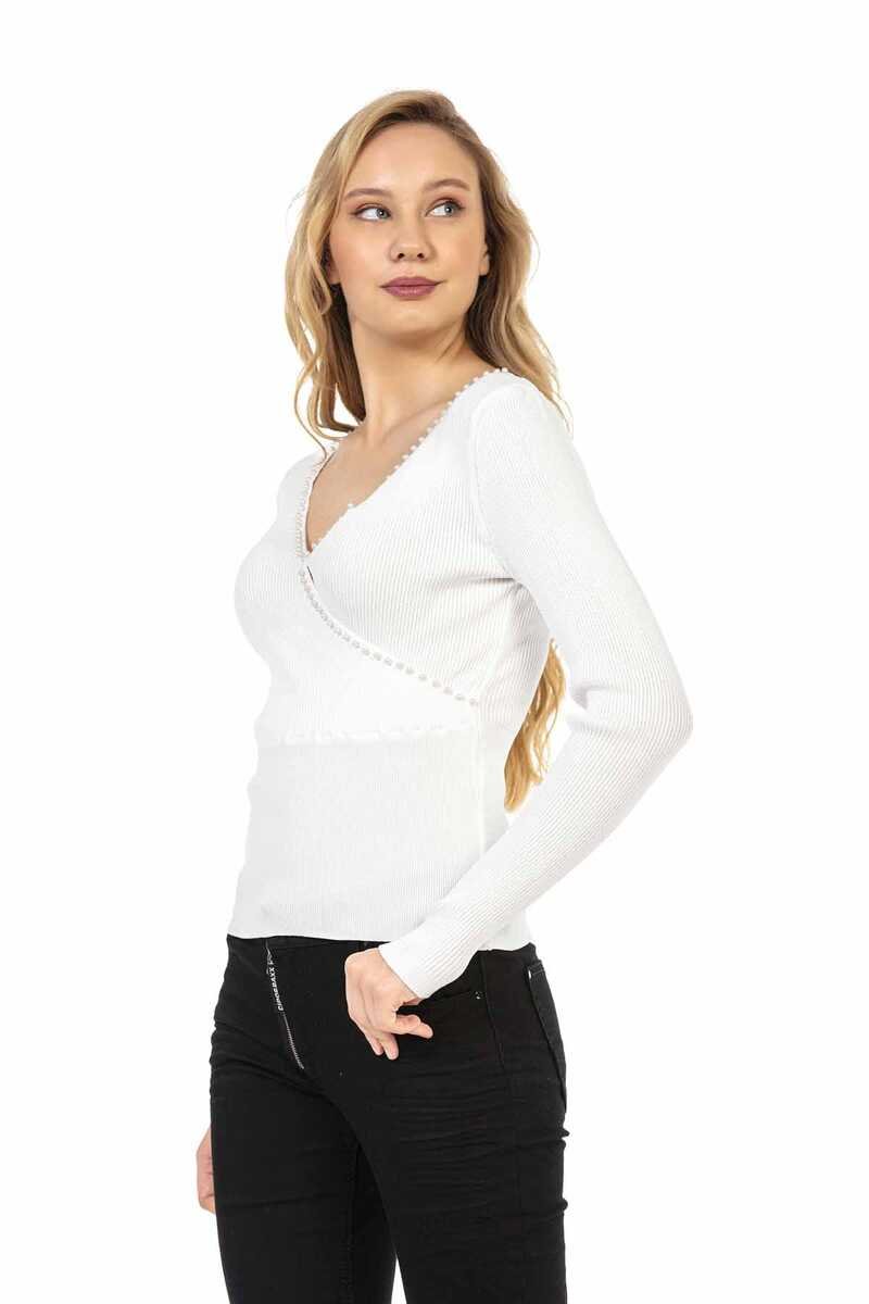 WP207 Femmes tricoter les pulls avec une garniture de perle décorative