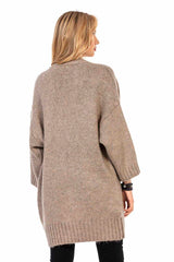 WP236 Damen Pullover Strickjacke mit aufgesetzten Taschen