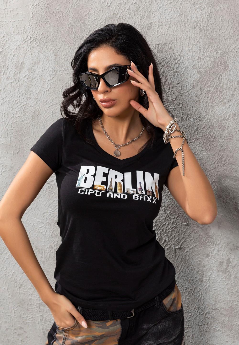 WT259 Damen T-Shirt mit außergewöhnlichem Berlin-Print