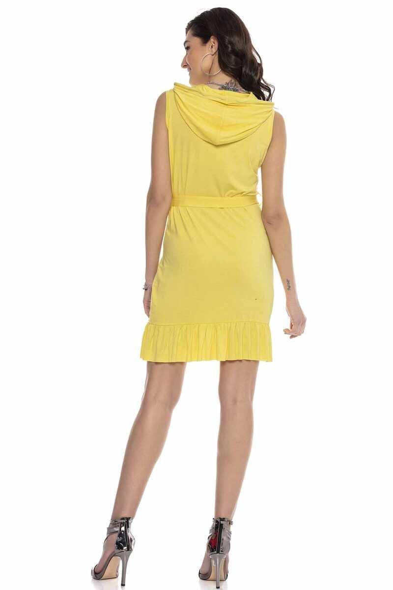 WY136 Damen Kleid mit Kapuze