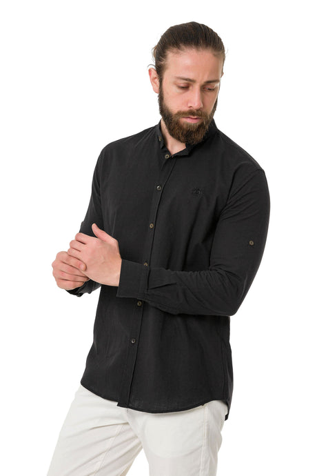 CH198 chemise à manches longues pour hommes avec look classique à la mode