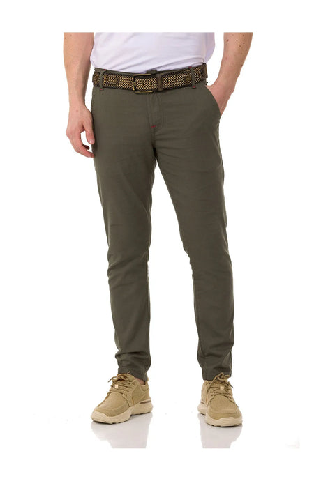 CD842 Men's fabric trousers in the fashionable slim fit cut
