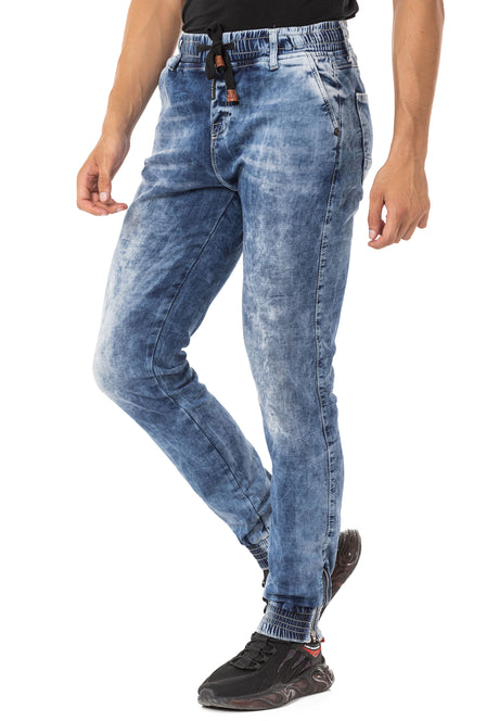 CD807 Herren Jeans mit elastische Basic Look
