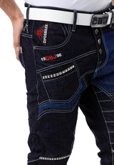 CD639 Herren Straight Fit-Jeans im stylischen Design