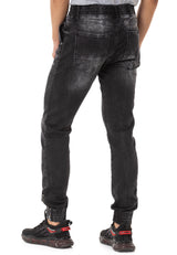 CD807 Jeans para hombres con un aspecto básico elástico