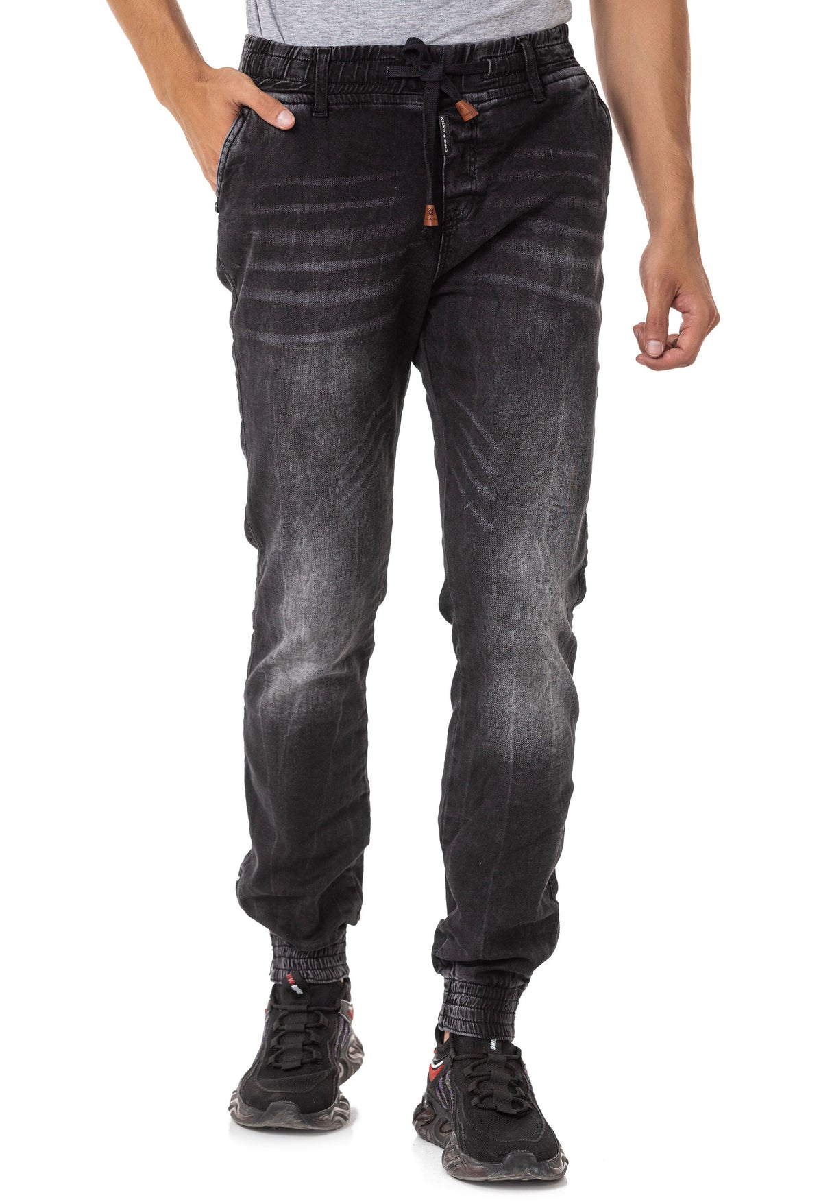 CD807 Herren Jeans mit elastische Basic Look