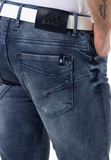 CD811 Herren Straight-Jeans mit trendigen Ziernähten