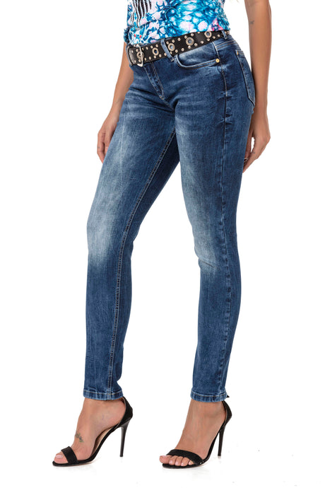 WD461 Women Jeans delgados en el look casual usado