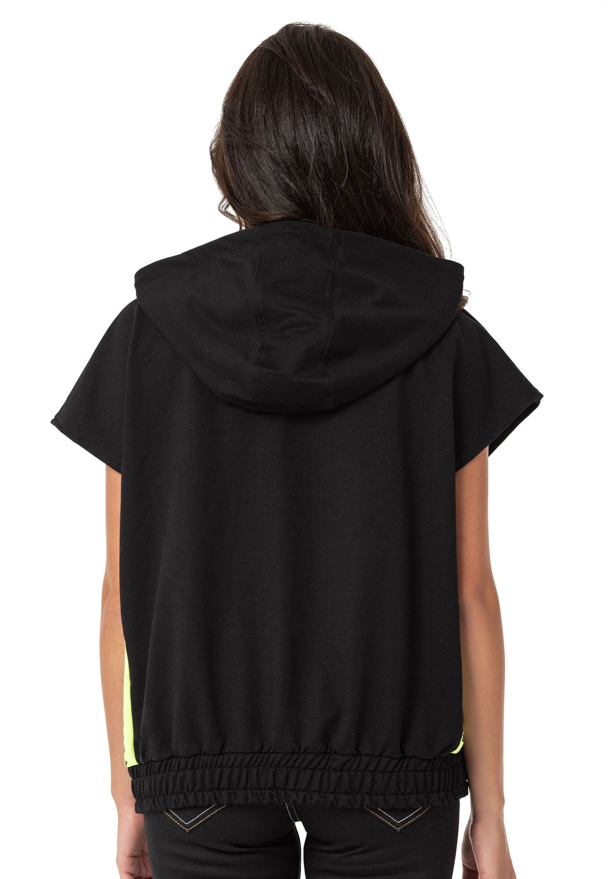 WT374 Damen T-Shirt Zero Sleeve Hooded