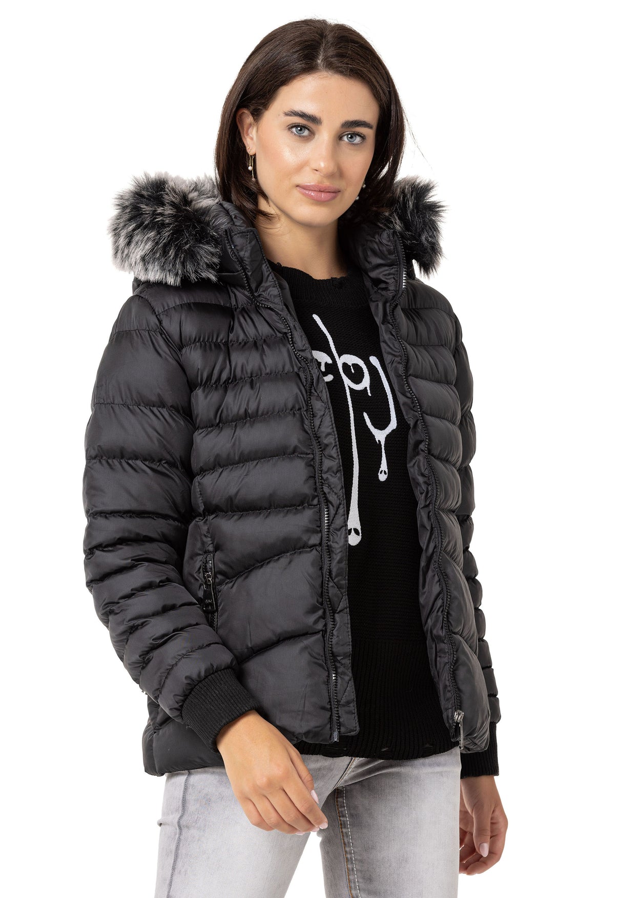 WM132 Chaqueta de invierno para mujeres con capucha