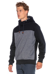 CL430 Men's Color Block Hooded Sweatshirt