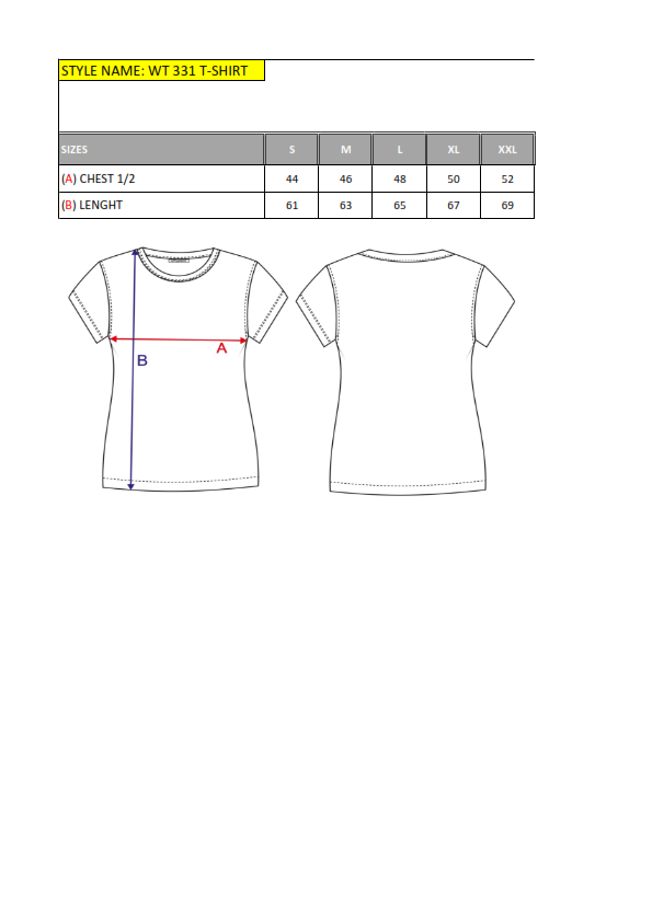 WT331 Damen T-Shirt mit tollem Frontprint