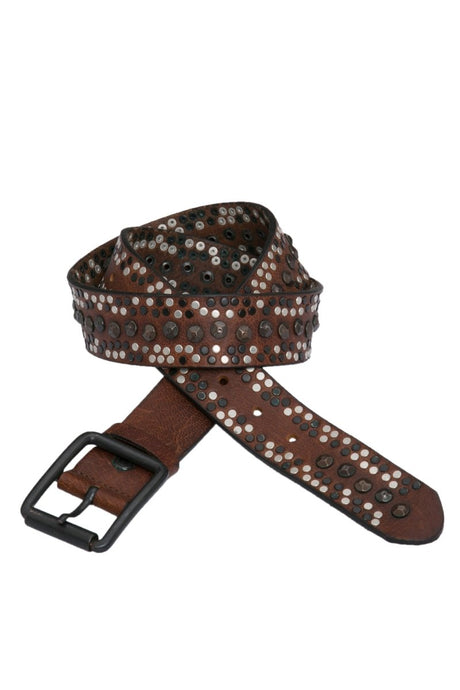 CG132 Men's Leather Belt With Stylish Rivet Pattern