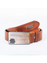 C44857 men's leather belts more elegant in the casual look with designer buckle