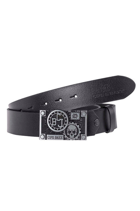 CG159 men's leather belts with an extravagant metal buckle