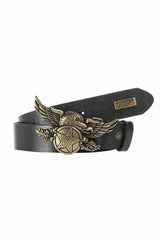 CG169 men's leather belts with an elaborate metal buckle