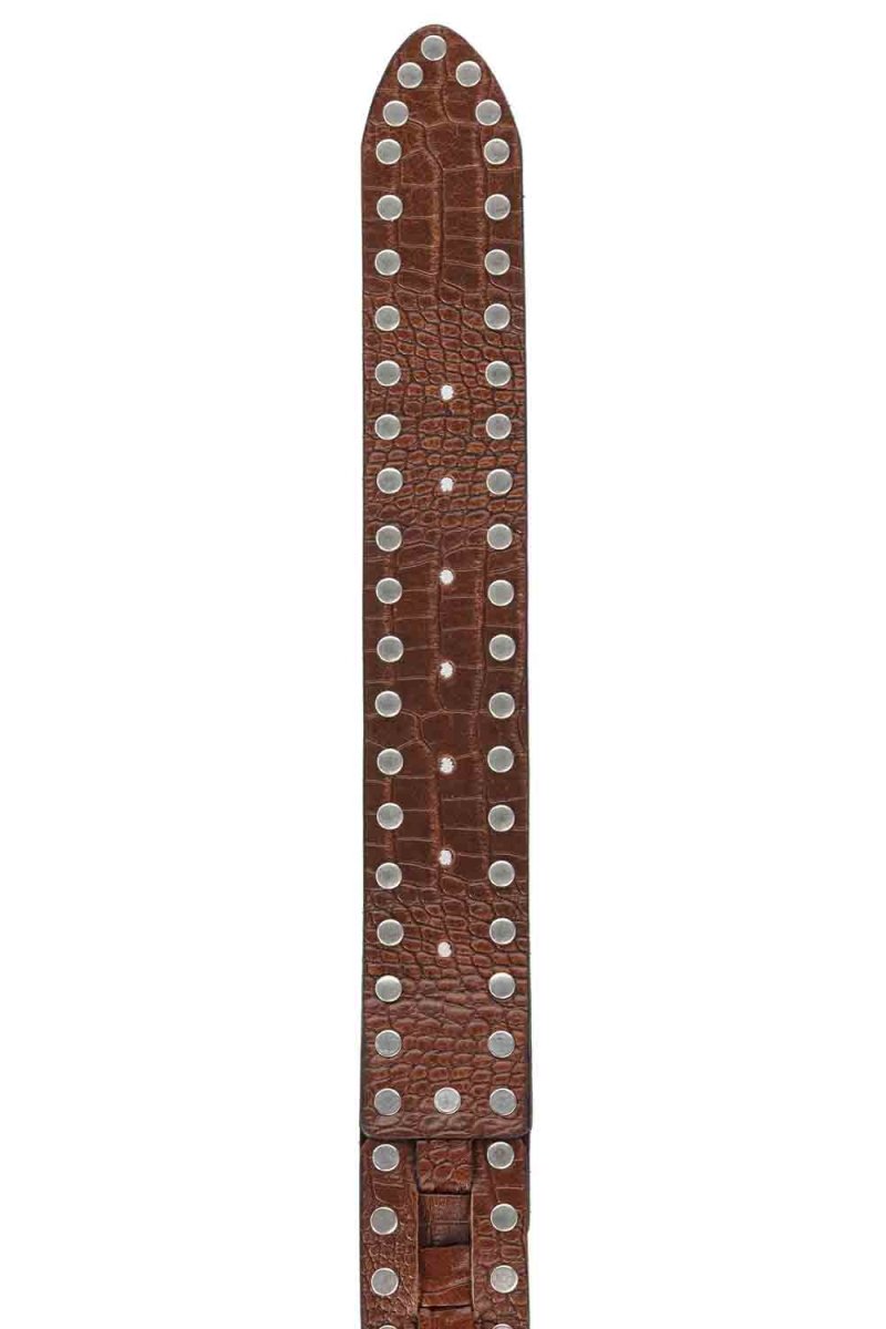 Cinturones de cuero para hombres CG175 con relieve y remaches