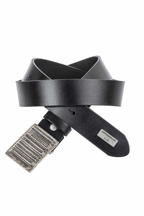 CG201 men's belt with barcode buckle