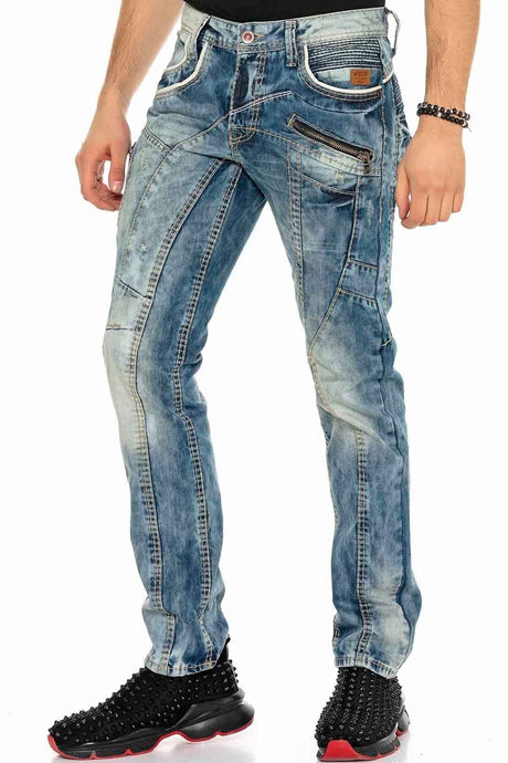 C-1150 jeansy z przeszyciami