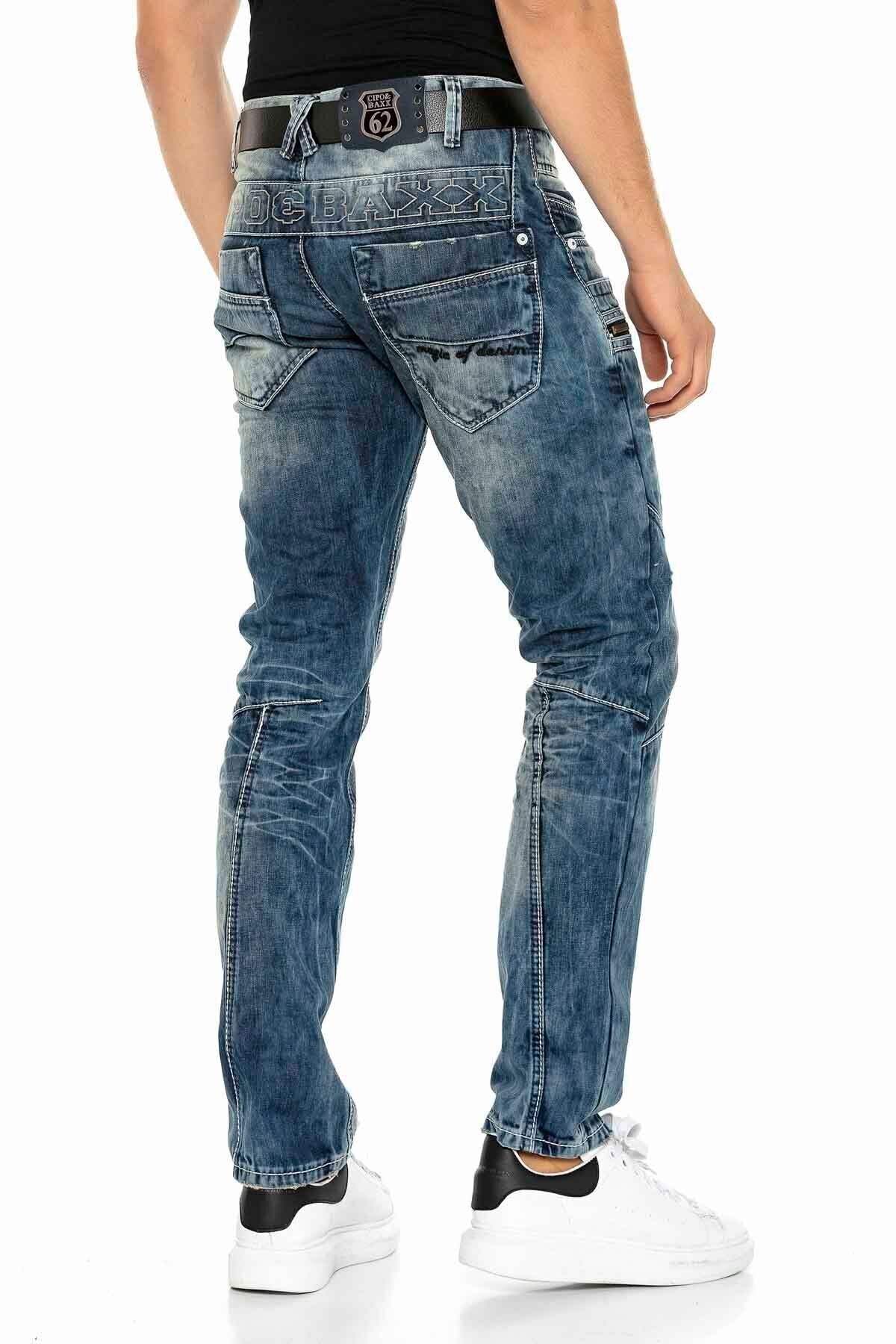 C-1178 Comfortable jeans in casual biker style
