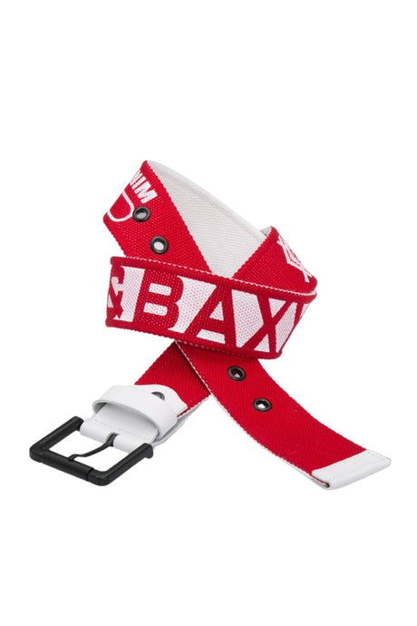 C-2133 men fabric belt casual belt with large brand lettering