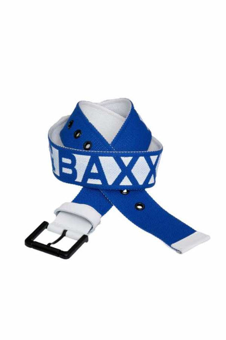 C-2133 men fabric belt casual belt with large brand lettering