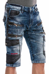 CK234 Hombres Capri Jeanshorts Estilo de carga con cremallera