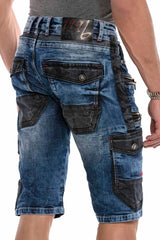 CK234 Hombres Capri Jeanshorts Estilo de carga con cremallera