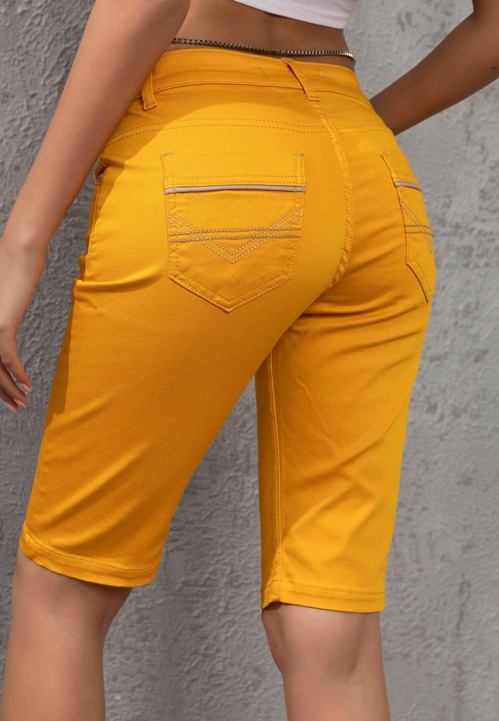 WK196 Capri de Jeans para Mujer