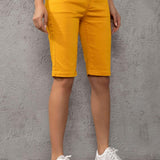 WK196 Pantaloncini al ginocchio di Jeans per donna