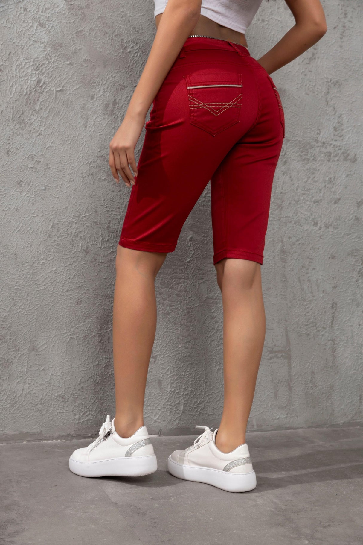 WK196 Capri de Jeans para Mujer