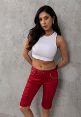 WK196 Capri de Jeans para Mujer