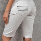 WK196 Pantaloncini al ginocchio di Jeans per donna