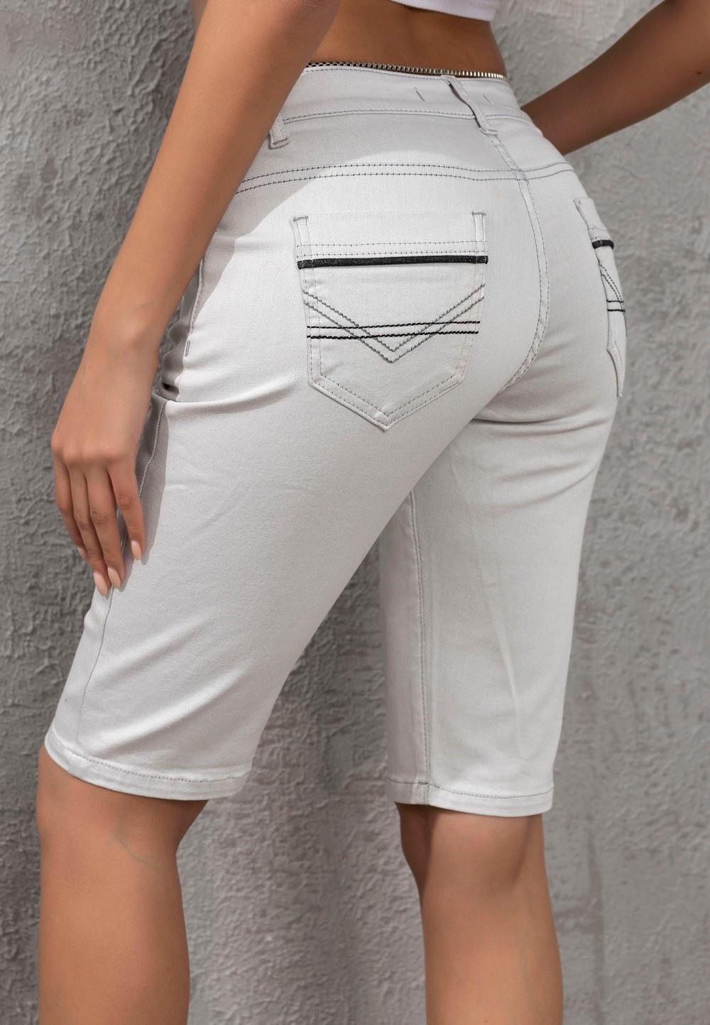 WK196 Capri de Jeans para Mujer