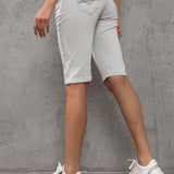 WK196 Pantaloncini al ginocchio di Jeans per donna