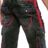 CK224 Men Capri Jeanshorts Cargo Style with zipper