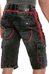 CK224 Hombres Capri Jeanshorts Estilo de carga con cremallera