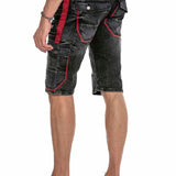 CK224 Men Capri Jeanshorts Cargo Style with zipper