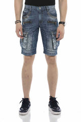 CK203 Men Capri Shorts con avenidos y bolsas de cargot