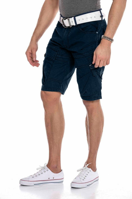 CK229 Herren Capri Shorts mit coolen Cargotaschen