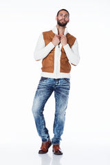 CP136 Camel Men Sweater