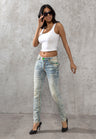CBW-0445 Jeans skinny da donna Denim Cucitura spessa Pantaloni casual