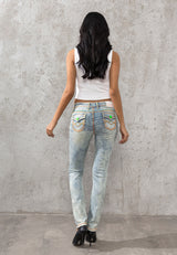 CBW-0445 Jeans skinny da donna Denim Cucitura spessa Pantaloni casual