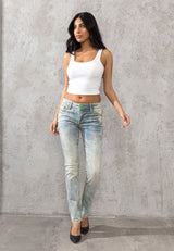 CBW-0445 Jeans skinny da donna Denim Cucitura spessa Pantaloni casual