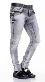 CD111 Comfortabele jeans voor heren met opvallend wassen