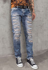 CD131 Hombres jeans cómodos con cinturón