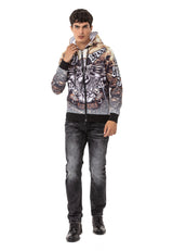 CD148 Jeans rectos de hombres  con costuras de contraste 