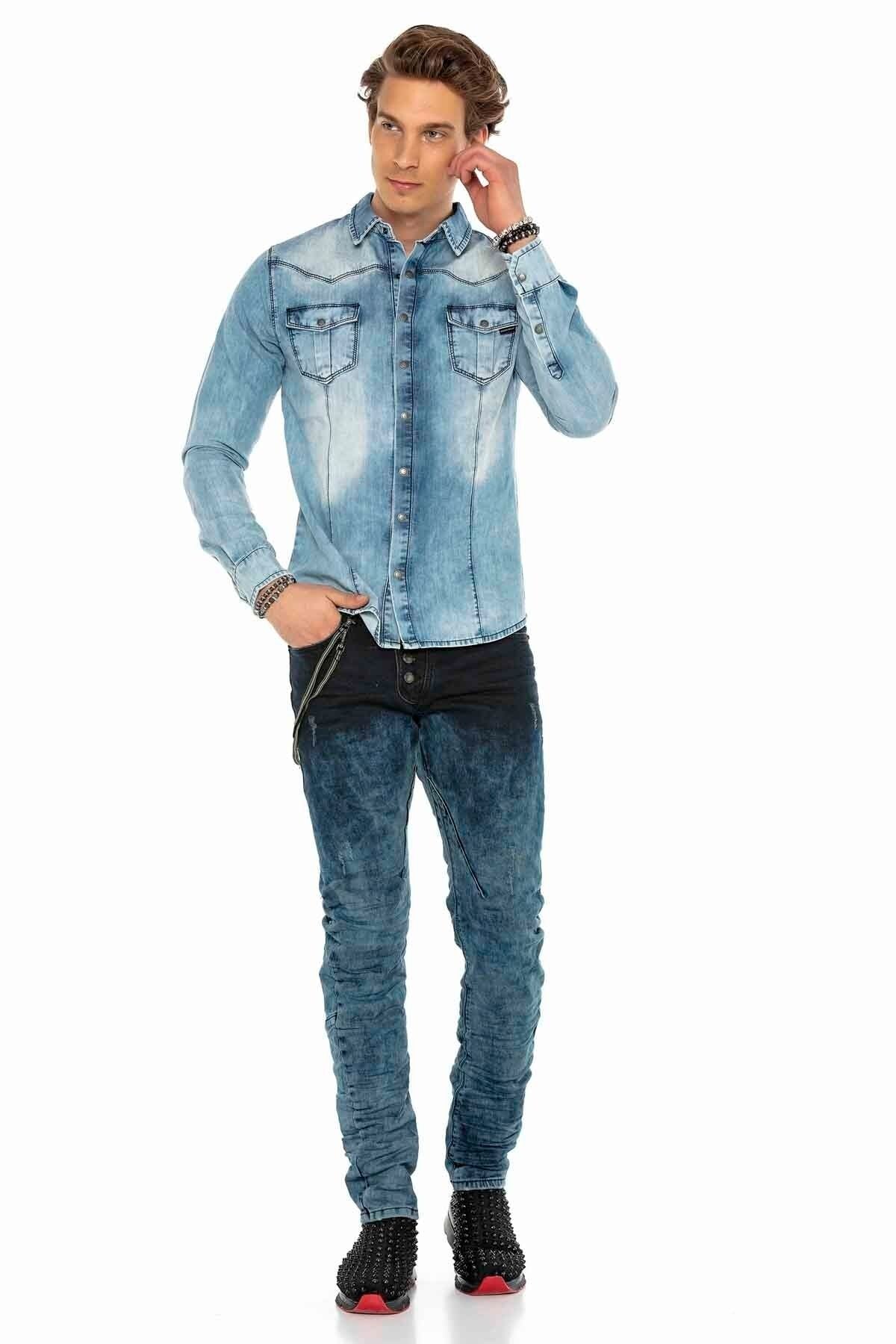 CD155 men's comfortable jeans in a modern look in Straight Fit