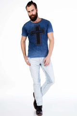 CD268 Jeans pour hommes slim-fit avec un design élégant et stylé